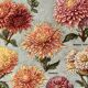 Lithographie sur les fleurs chrysanthèmes - 1920