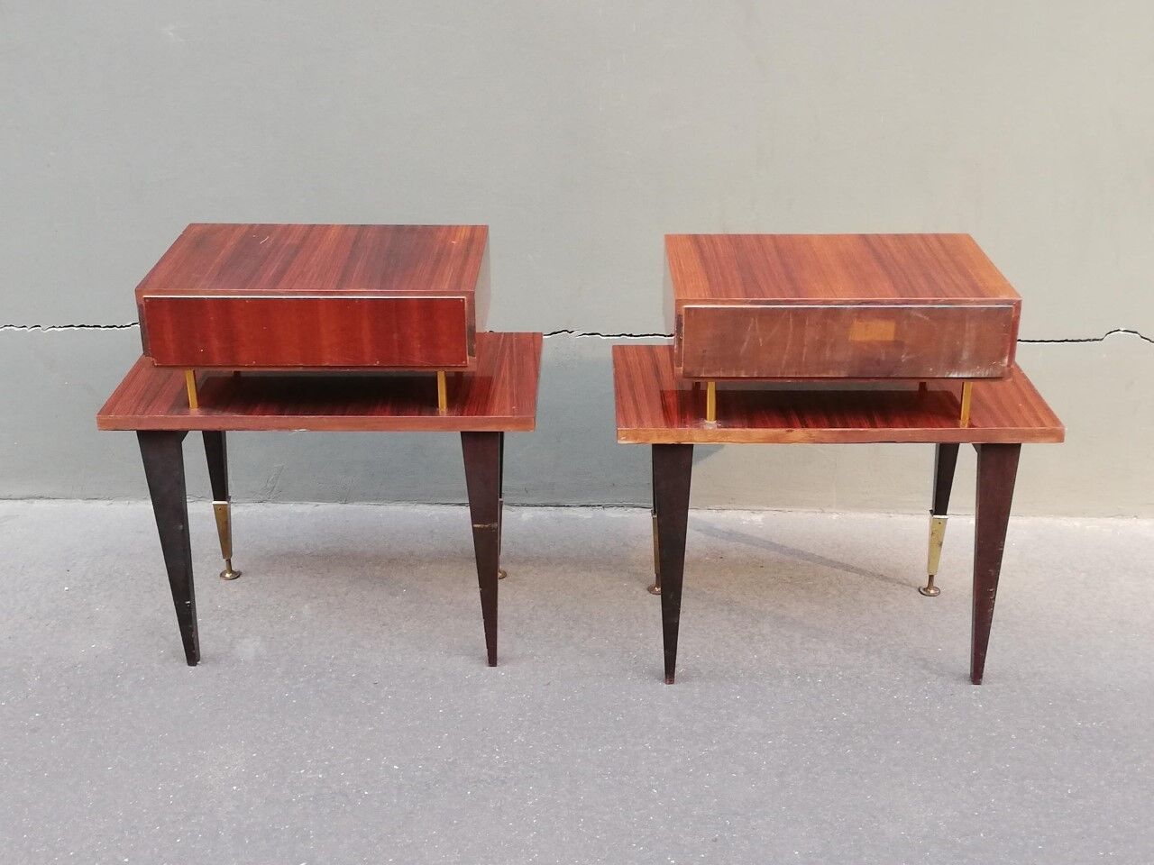 Pair of bedside tables 50s
