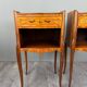Pair of marquetry bedside tables, 20th century