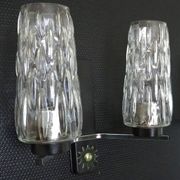 Pair of wall lights from the 1950s-1960s with a push button switch.