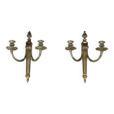 Pair of Louis XVI style bronze wall sconces