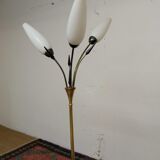 Italian brass and opaline lamppost 60s