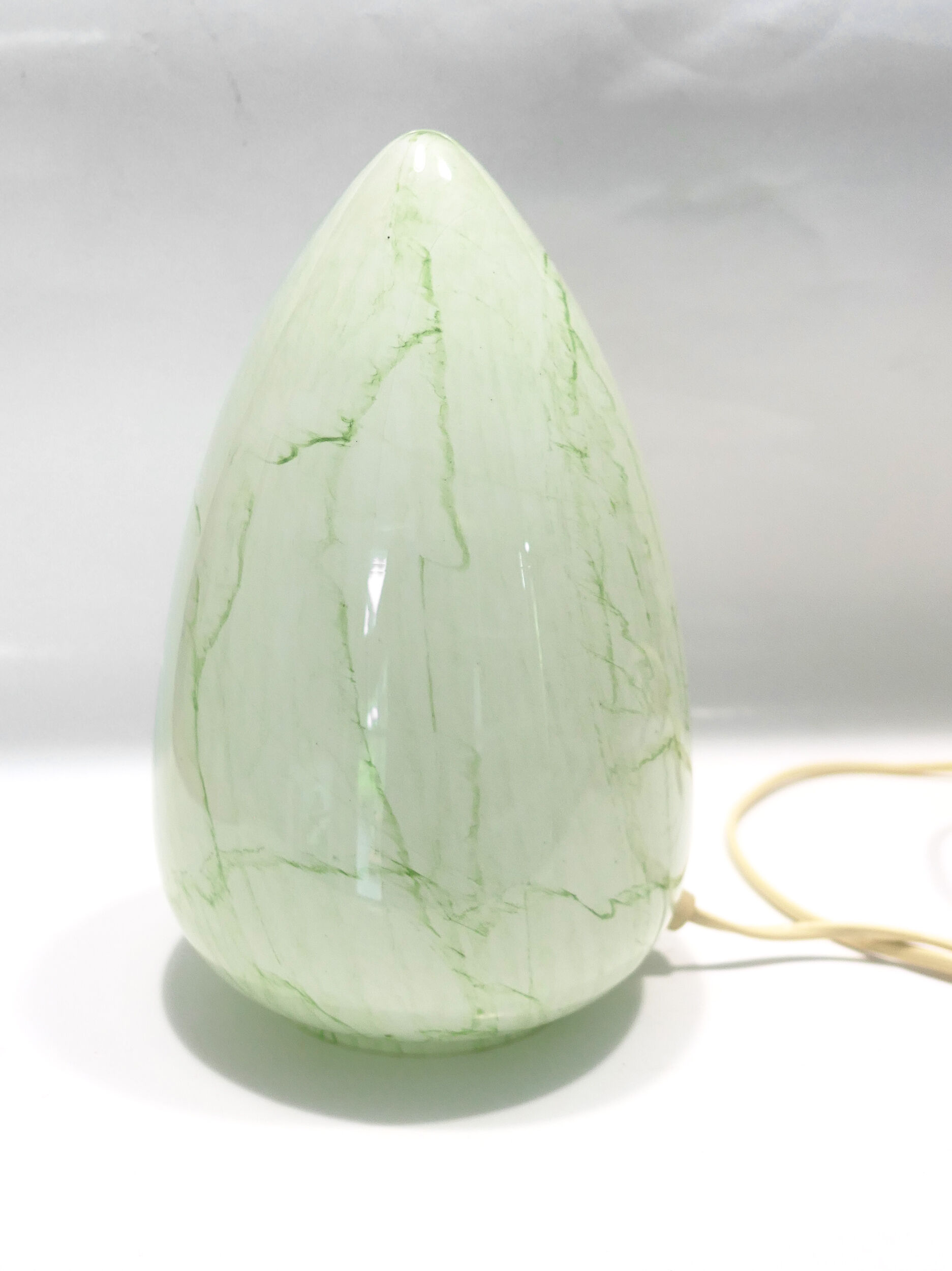 marbled opaline glass egg lamp 1970-80