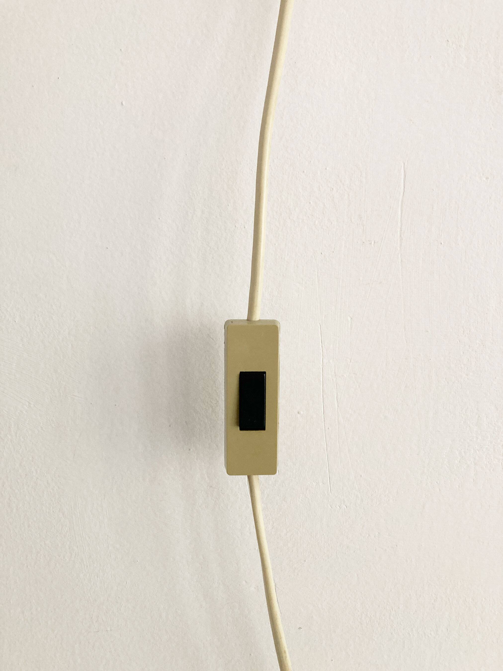 Sculptural 1960s Czech Wall Light – Constructivist Steel & Wood Design