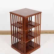 Revolving bookcase, rotating furniture (book mill), mahogany, three floors.
