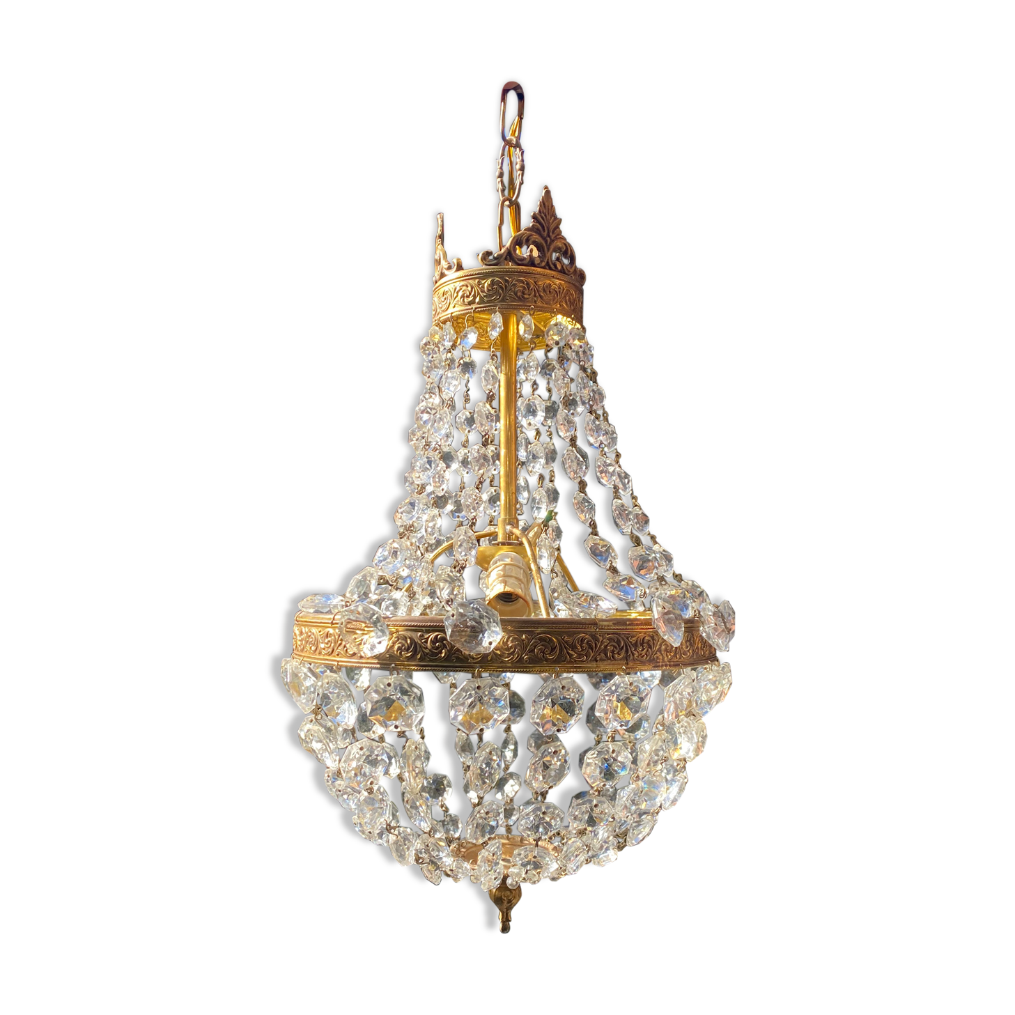 Hot air balloon grapefruit chandelier