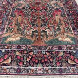 Ancient Persian carpet, Kirman Laver, circa 1880