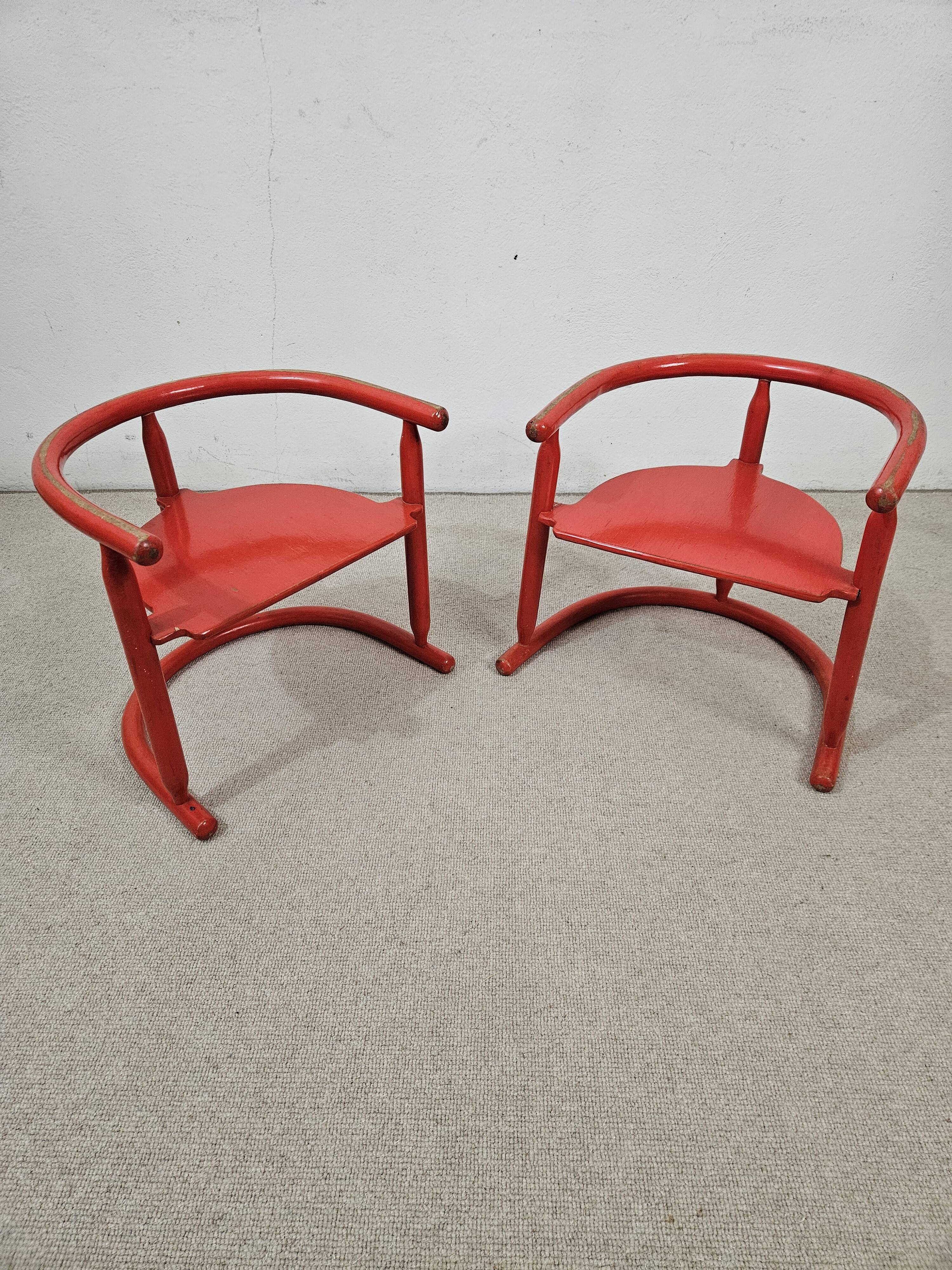 Pair of Karin Mobring children's chairs - Vintage Ikea chair
