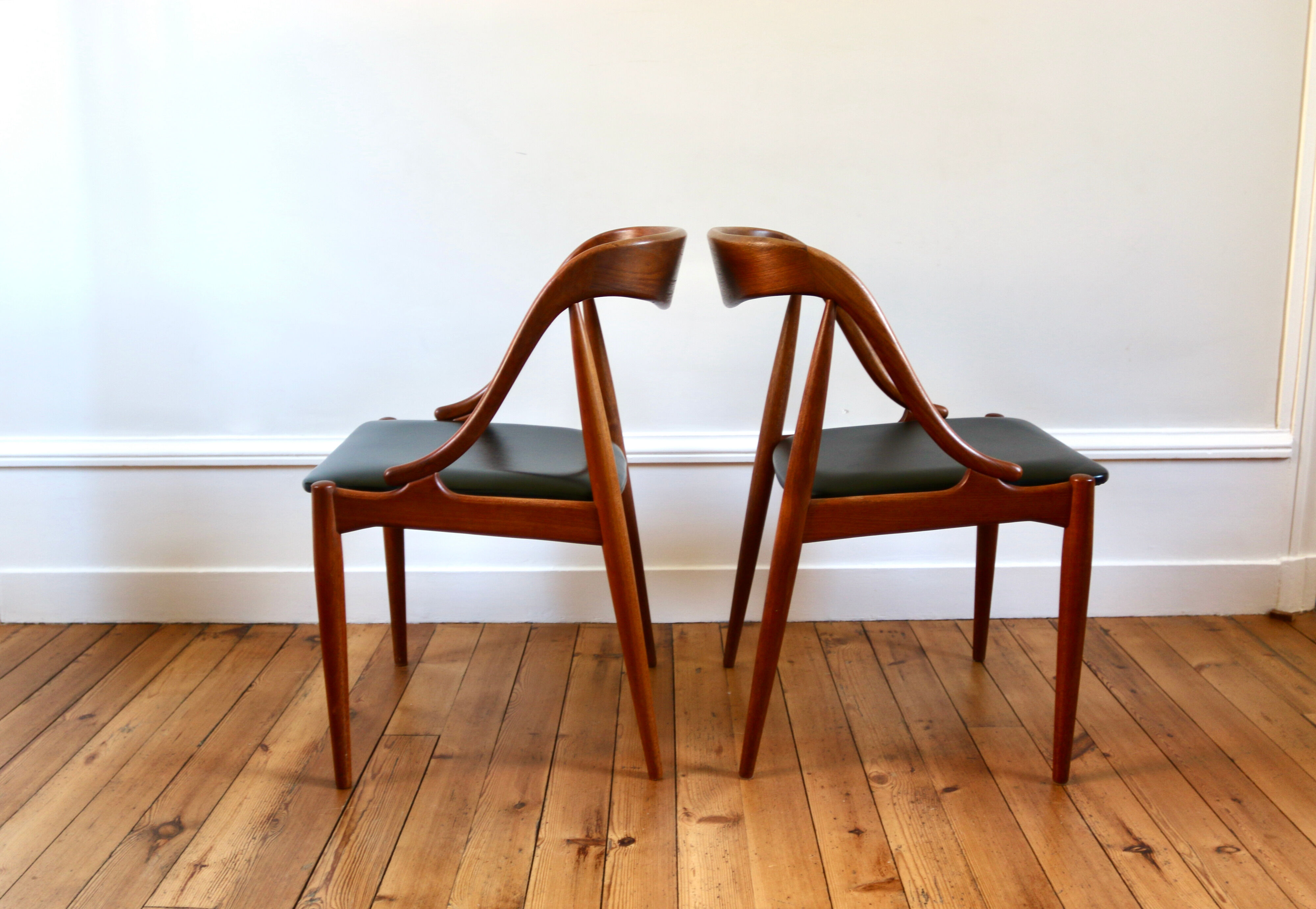Pair of Scandinavian teak chairs Johannes Andersen 1960