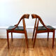Pair of Scandinavian teak chairs Johannes Andersen 1960