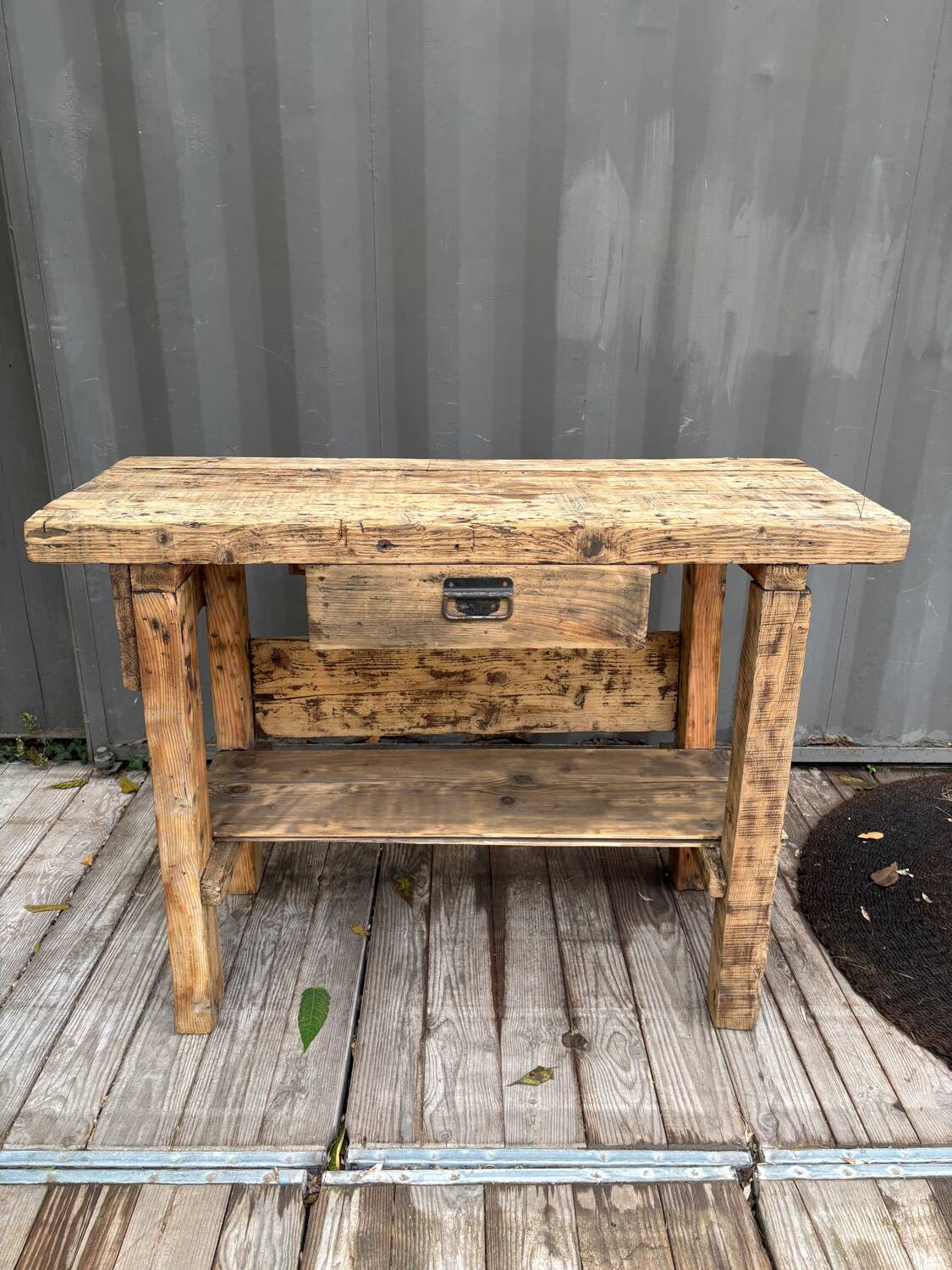 Workbench made of old wood