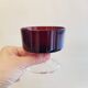 6 Swedish Luminarc glass cut-by-foot vintage red color