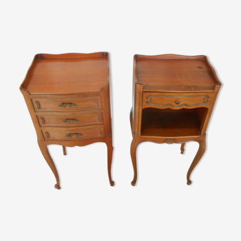 Set of two louis XV style bedside tables