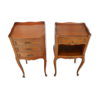 Set of two louis XV style bedside tables