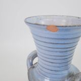 Sky blue glazed ceramic vase