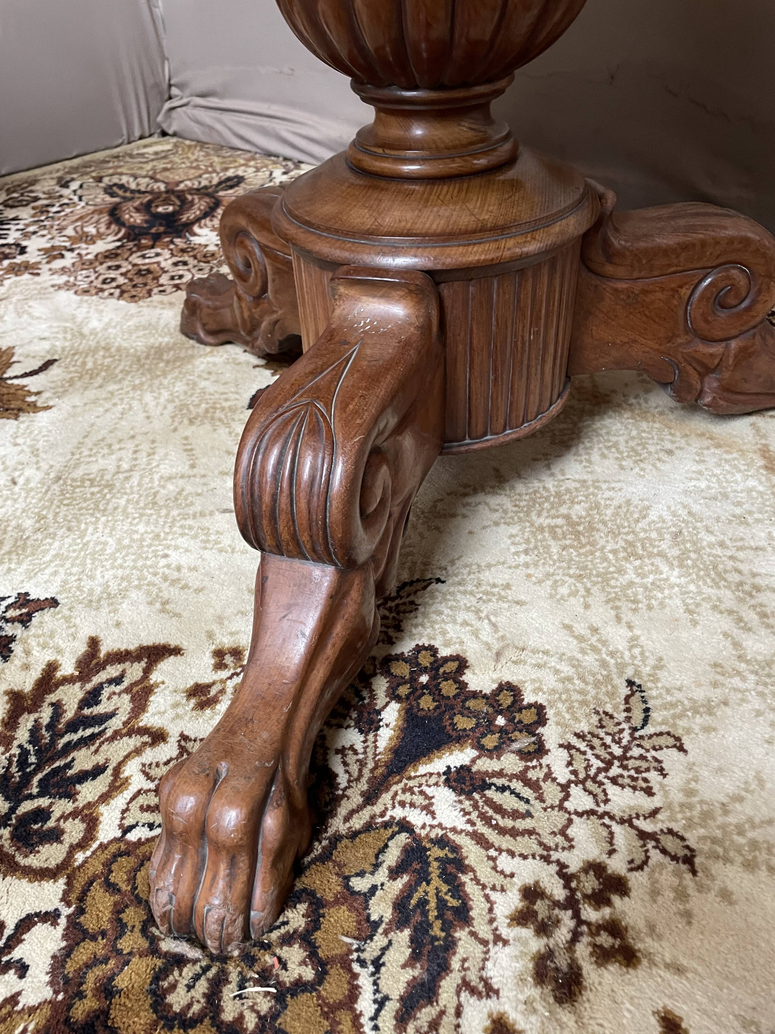 Charles x pedestal table in mahogany