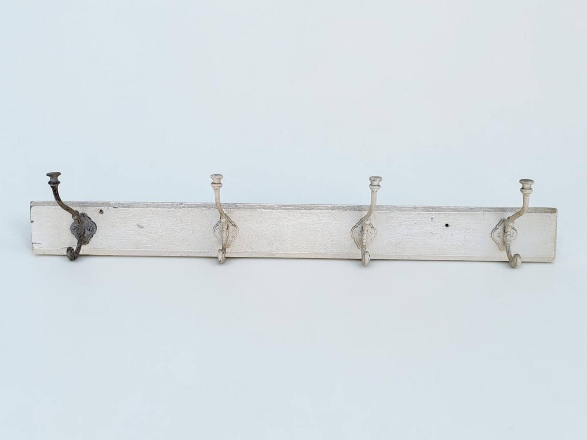 Coat rack with 4 iron hooks from 1900