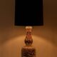Delft-style ceramic table lamp from France around 1900 with a new blue velvet shade.
