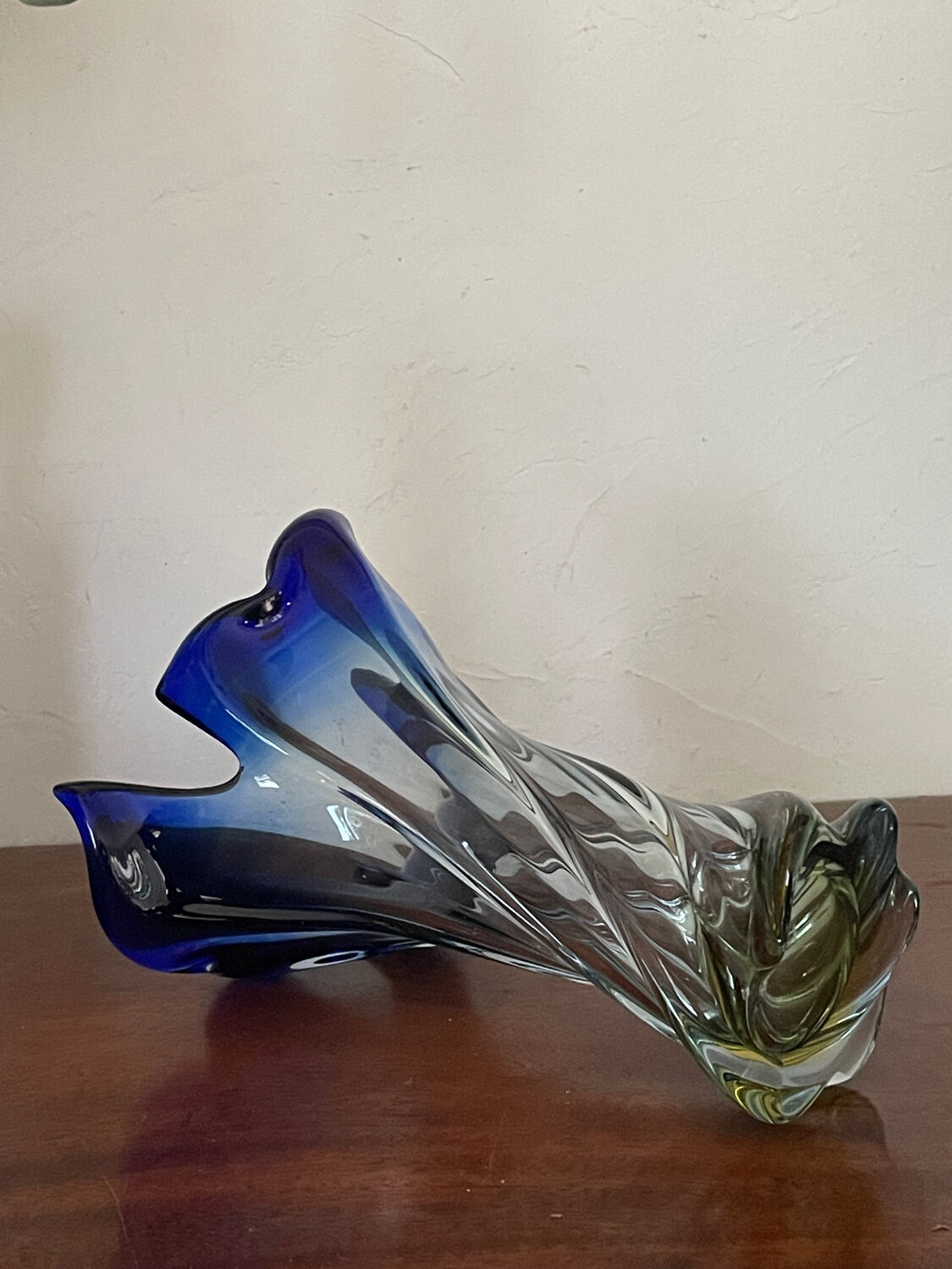 Vintage Murano twisted vase
