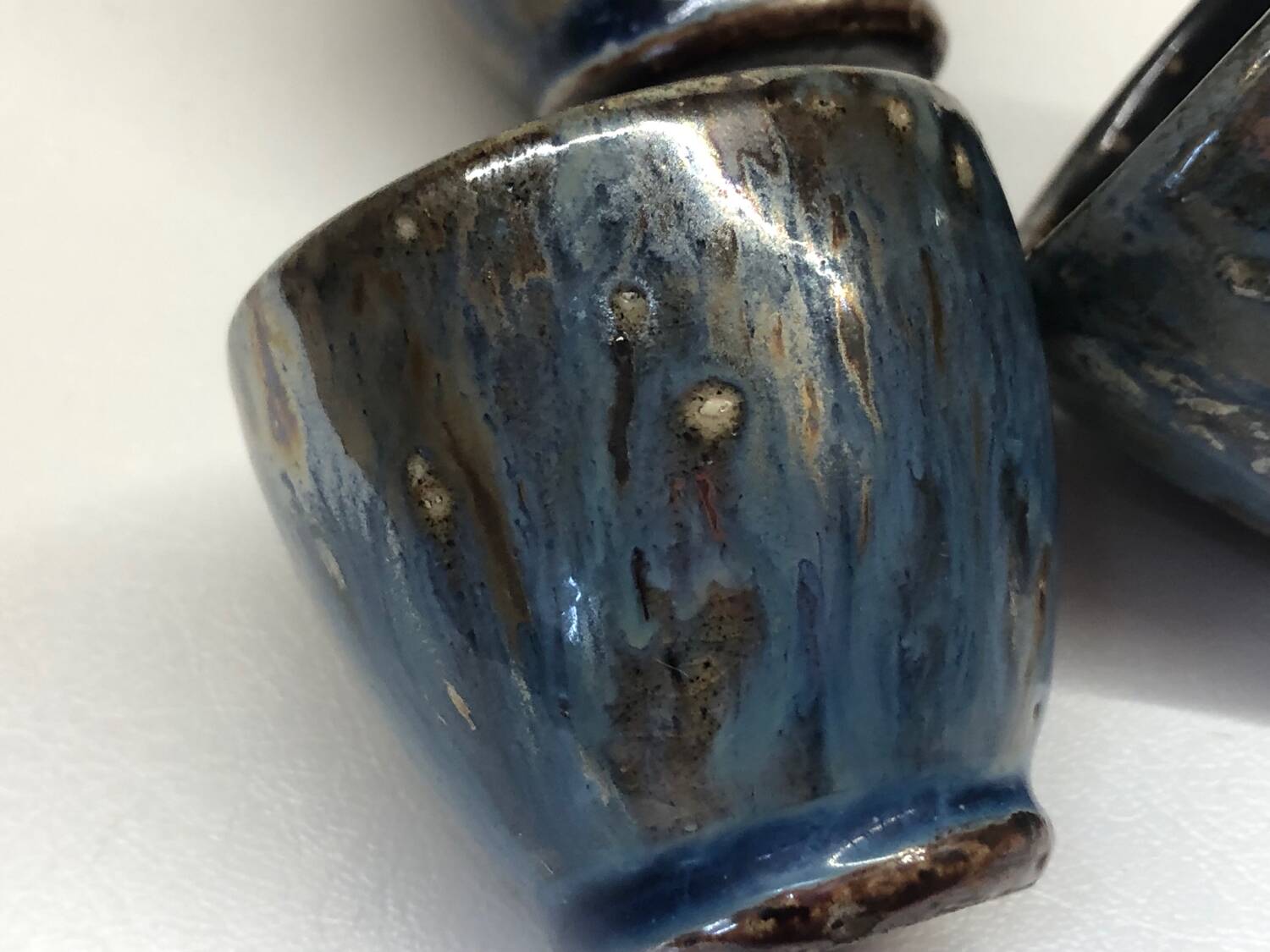 3 stoneware bowls, salted and flamed by Marcellus Aubry