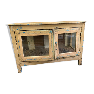 Vitrine en verre en bois