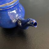 Mini théière bleue en tôle émaillée