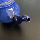 Mini blue enamelled sheet metal teapot
