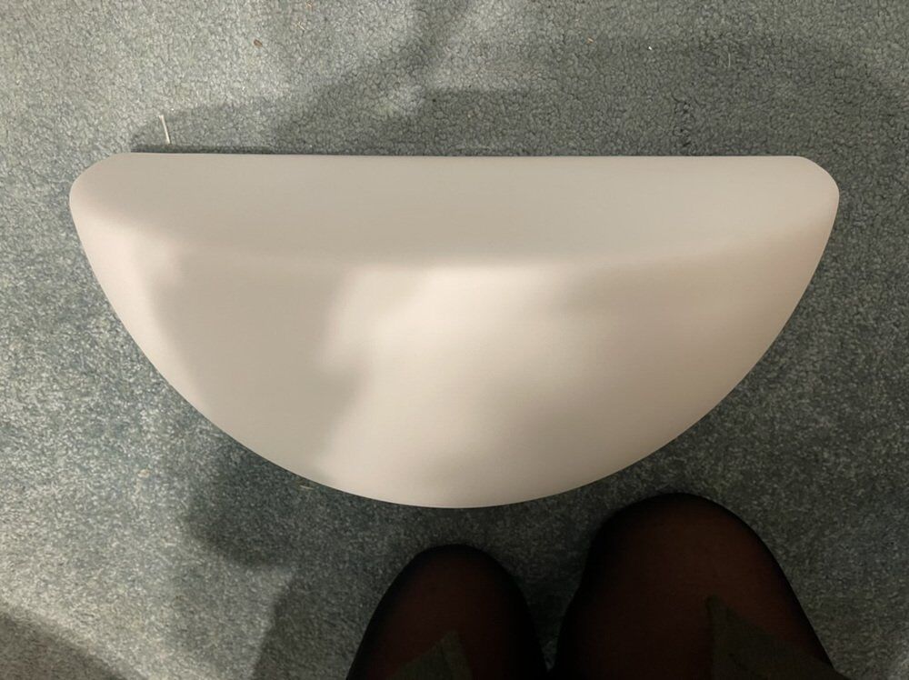 Large Opaline Glass White Sconces, 1980s, Set of 2