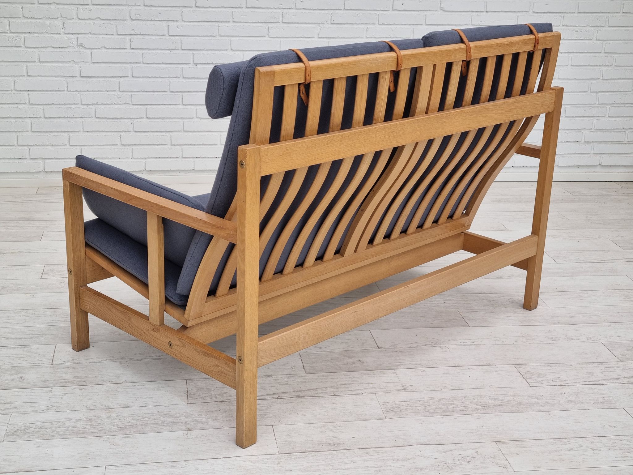 1970s, Danish design by Børge Mogensen, sofa model 2252, oak, furniture wool