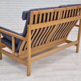 1970s, Danish design by Børge Mogensen, sofa model 2252, oak, furniture wool