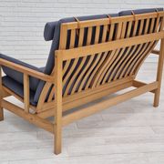 1970s, Danish design by Børge Mogensen, sofa model 2252, oak, furniture wool