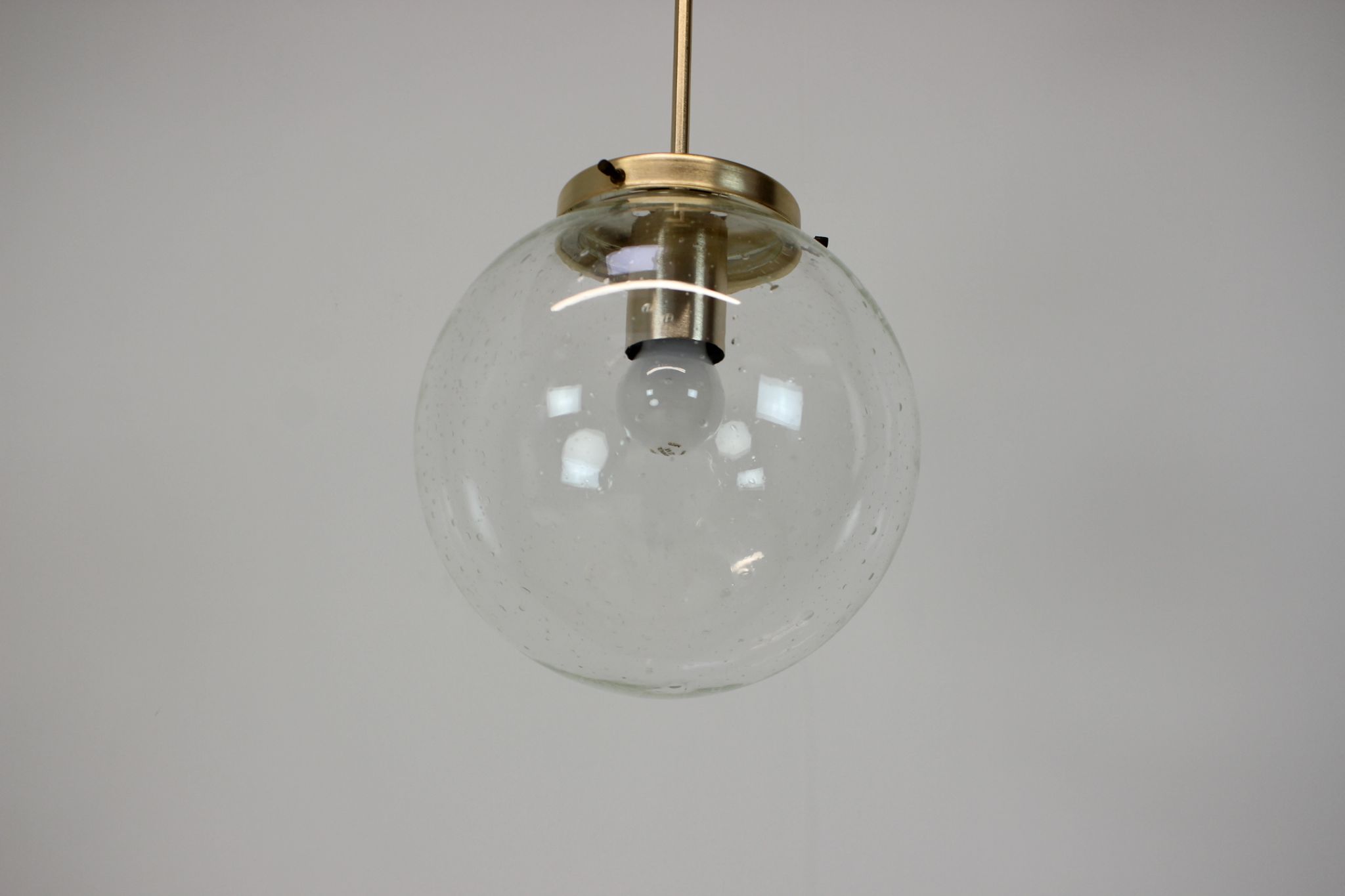 Mid-Century Glass Pendant/Kamenicky Senov, 1970's