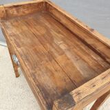 Rimmed table Norman country console in Pine