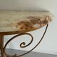 Mid-century floating wall console in wrought iron, 1950, Italy
