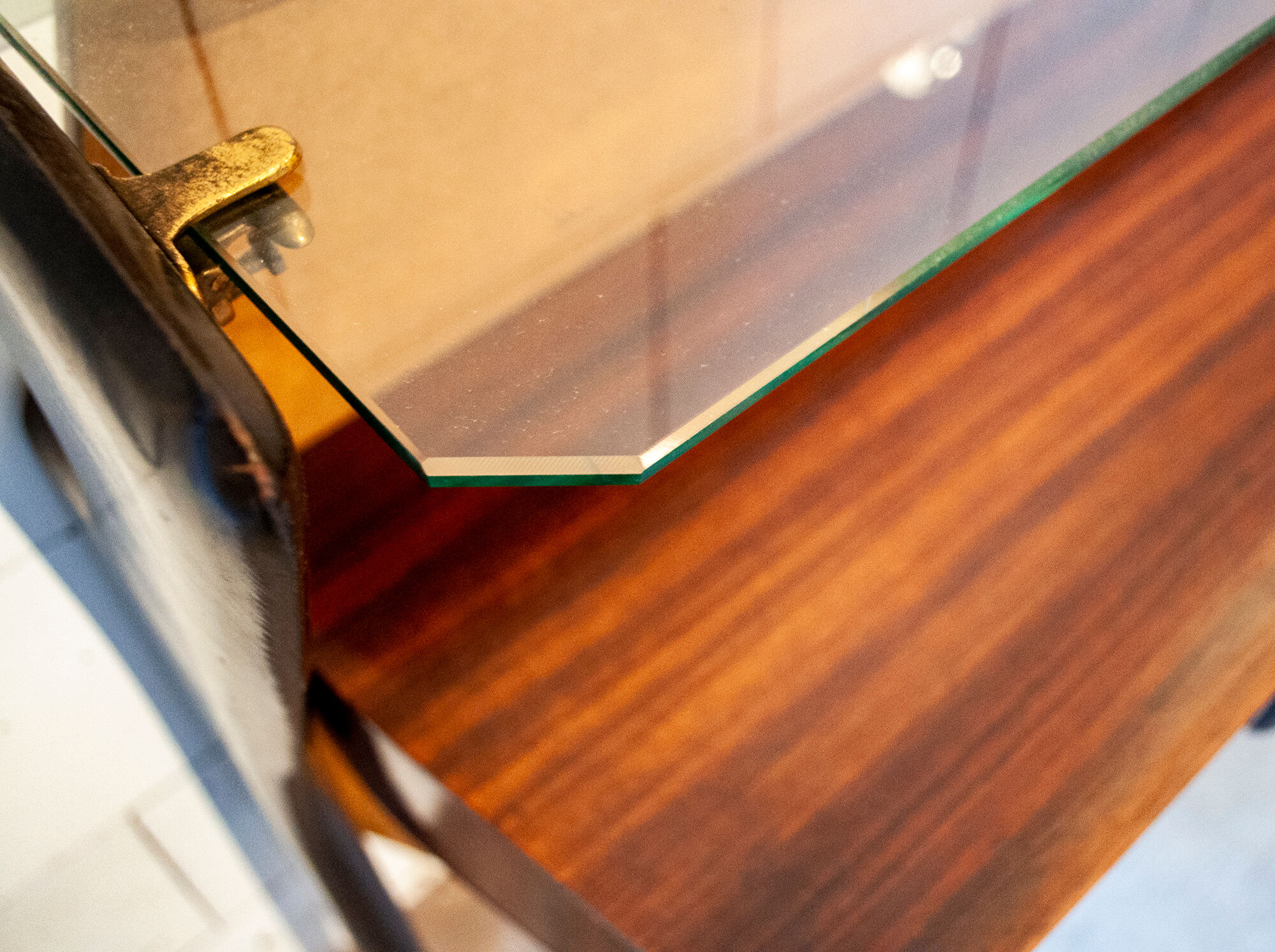 Vintage wooden console Italy 1950s