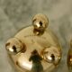 Pair of mid-century Swedish heavy brass candle holders