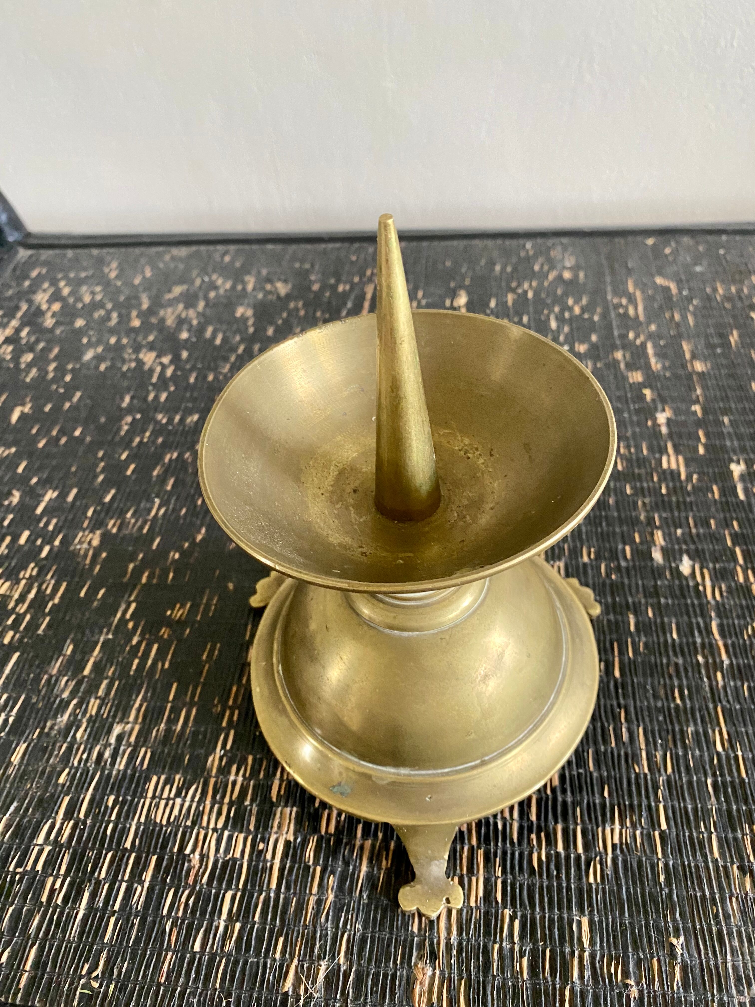 Brass church candle holder
