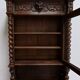 Narrow Oak Display Cabinet, Louis XIII style – Late 19th century