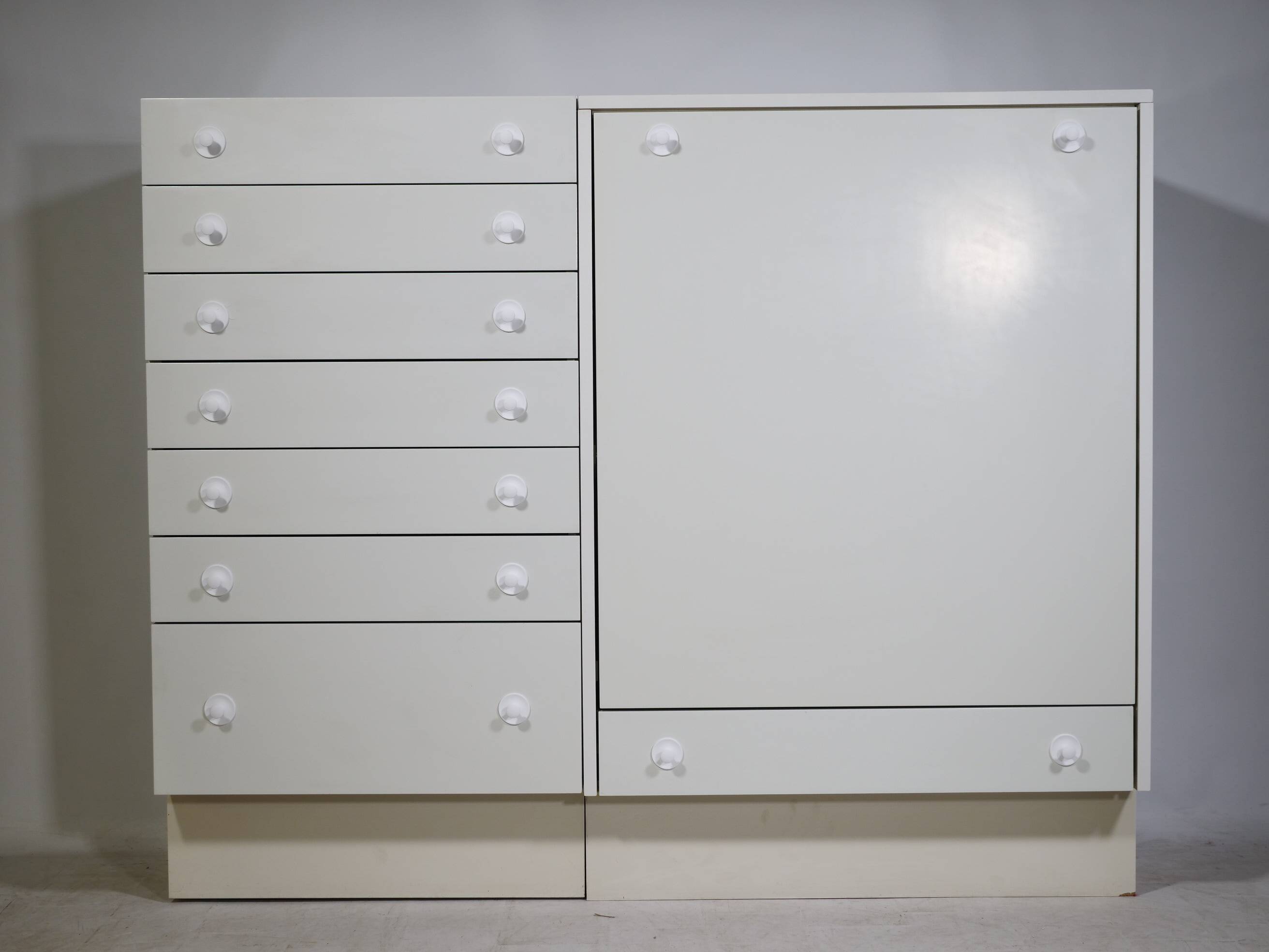 Postmodern highboard cabinet with fold-out desk by Interlübke, 1970s 1980s