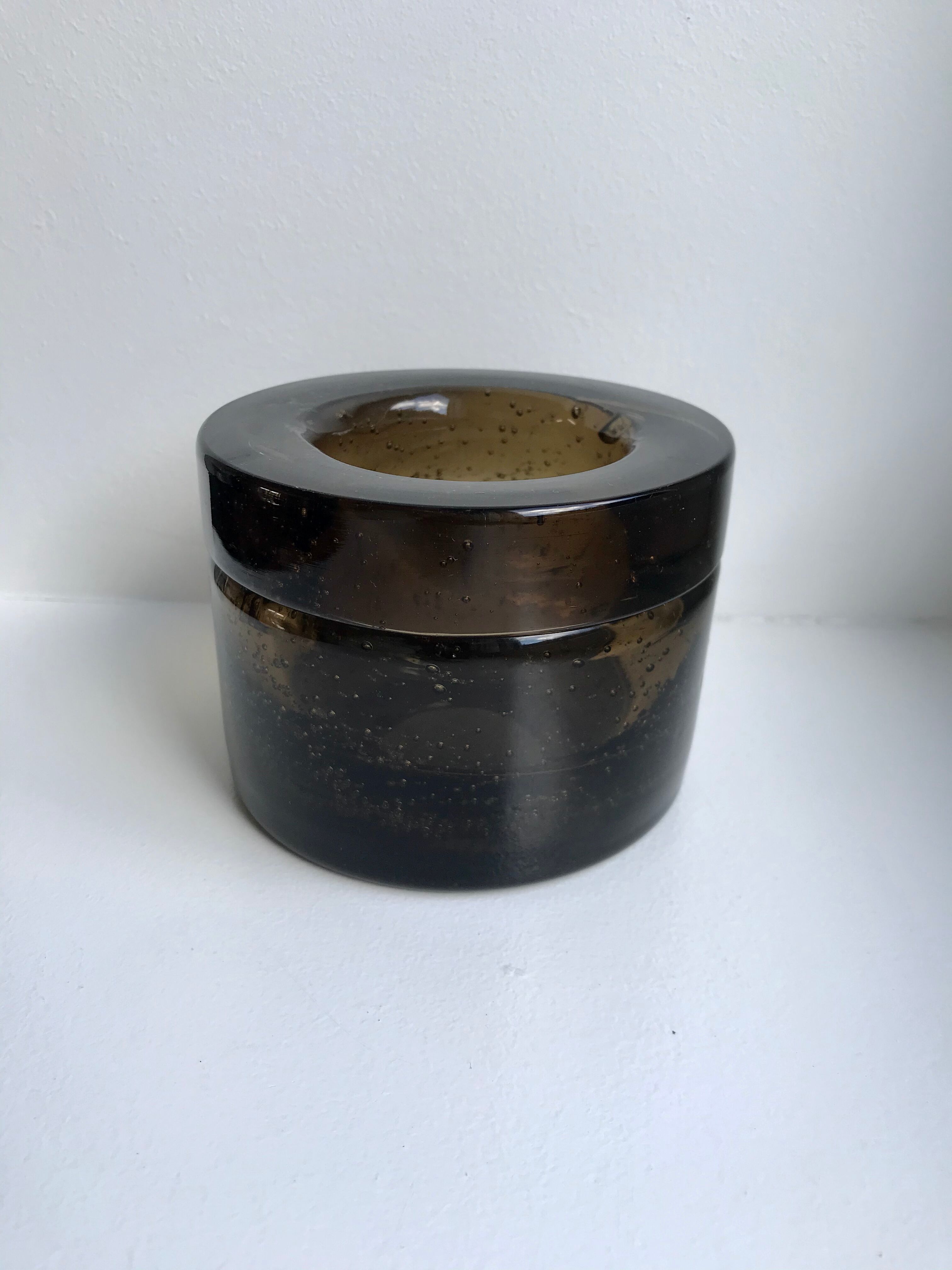 Bubbled glass ashtray from Biot vintage 70s