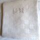Damask tablecloth monogrammed GM, 1m55 x 2m90