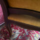 Louis XV style bench upholstered yellow velvet
