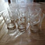 set of 8 vintage liqueur glasses