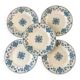 5 flat plates Terre de Fer Sarreguemines model "Estrèes" XIXth