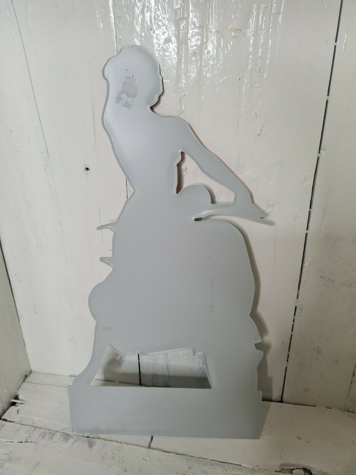 1955 vespa plate advertising plate with pin up
