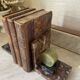 pair of marble and onyx Art Deco bookends