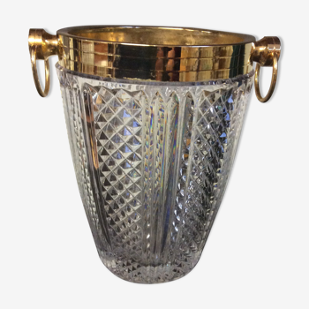 Molded glass champagne bucket