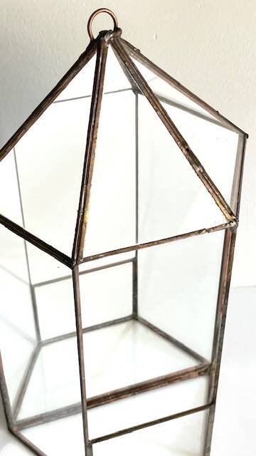 Vide poche mural miroir et laiton vintage