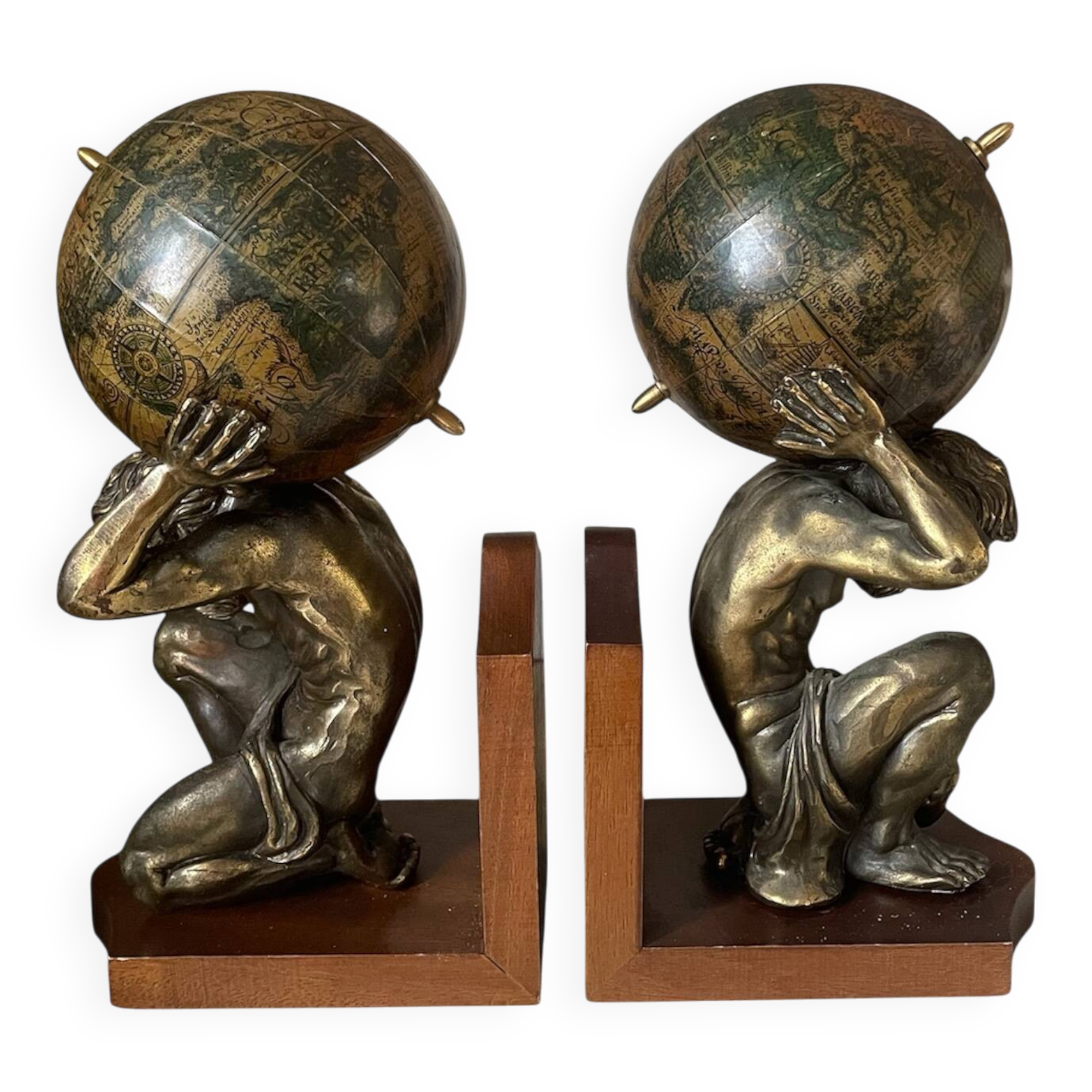 Pair of large vintage Mercurio d'Oro bookends