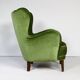 Danish lounge chair in green velvet, 1950s